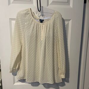 J. Crew Cream Textured Women's Blouse